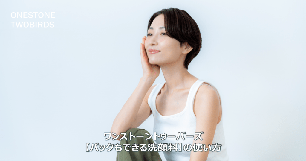 ワンストーントゥーバーズ【パックもできる洗顔料】の使い方
